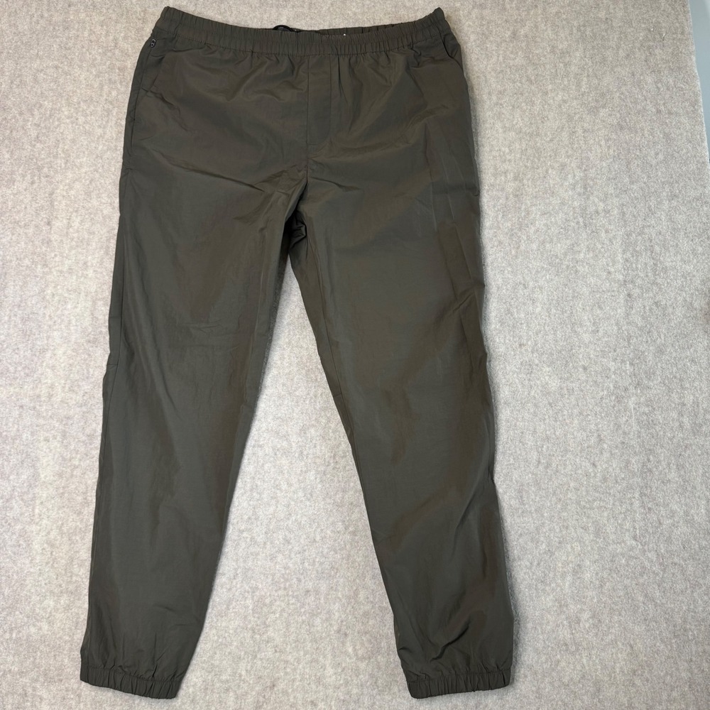 NWT Banana Republic Slim Crinkle Nylon Joggers Mens XL Tall Deep Green Casual